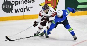 Latvija firar seger över Slovenien tack vare Ravinskis insats