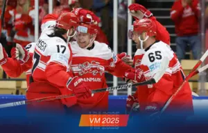 Danmark firade seger mot Norge på 17:e maj i Hockey-VM